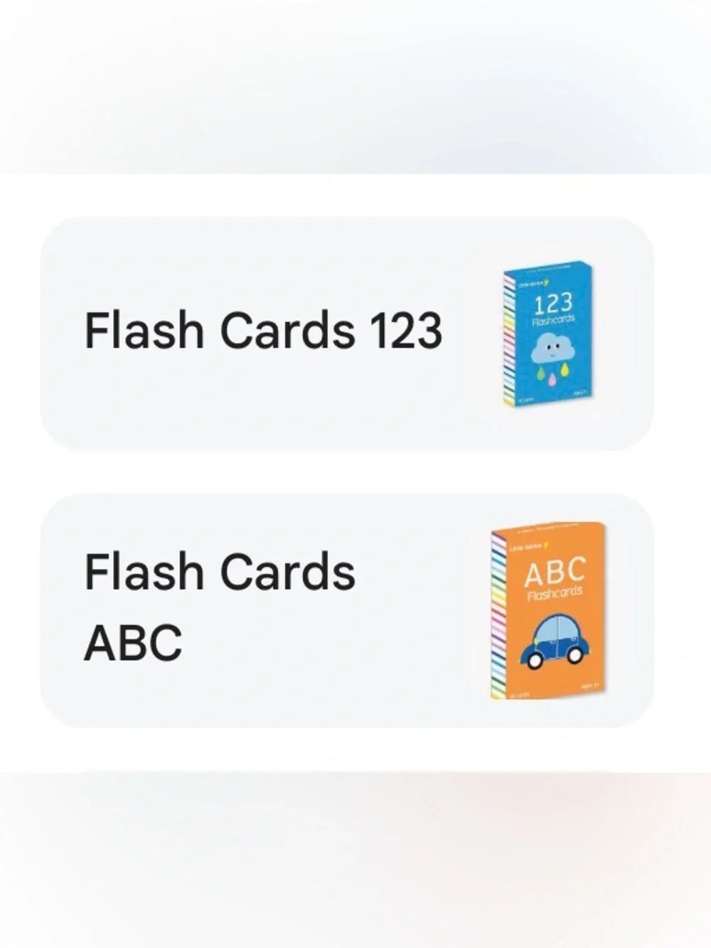 Little Genius ABC & 123 Flashcards Preschool Learning Bundle Ages 3+